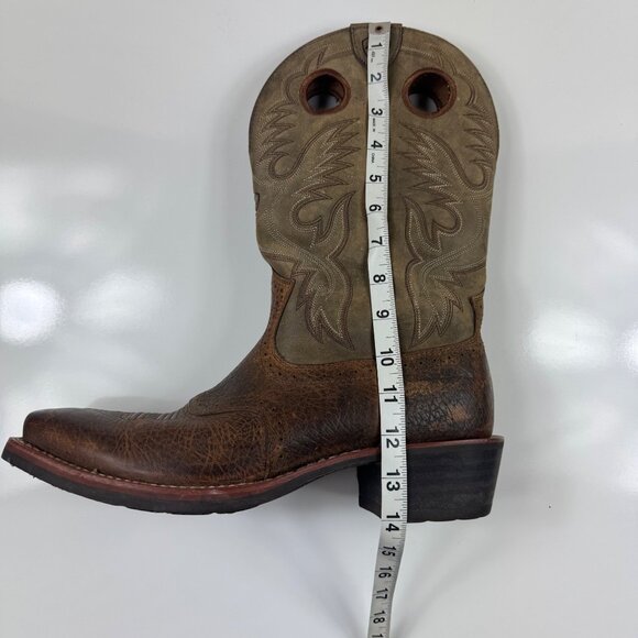 Ariat Mens 11 D Boots Heritage Roughstock Two Tone Western Cowboy Leather Ranch - Picture 12 of 15
